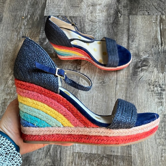 Boden Shoes - Boden lily rainbow espadrille wedges